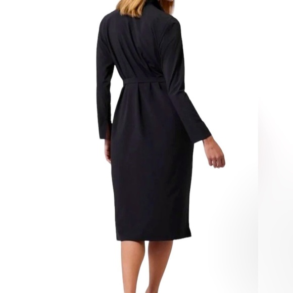 Athleta Urbanite black dress midi button down - Picture 4 of 11